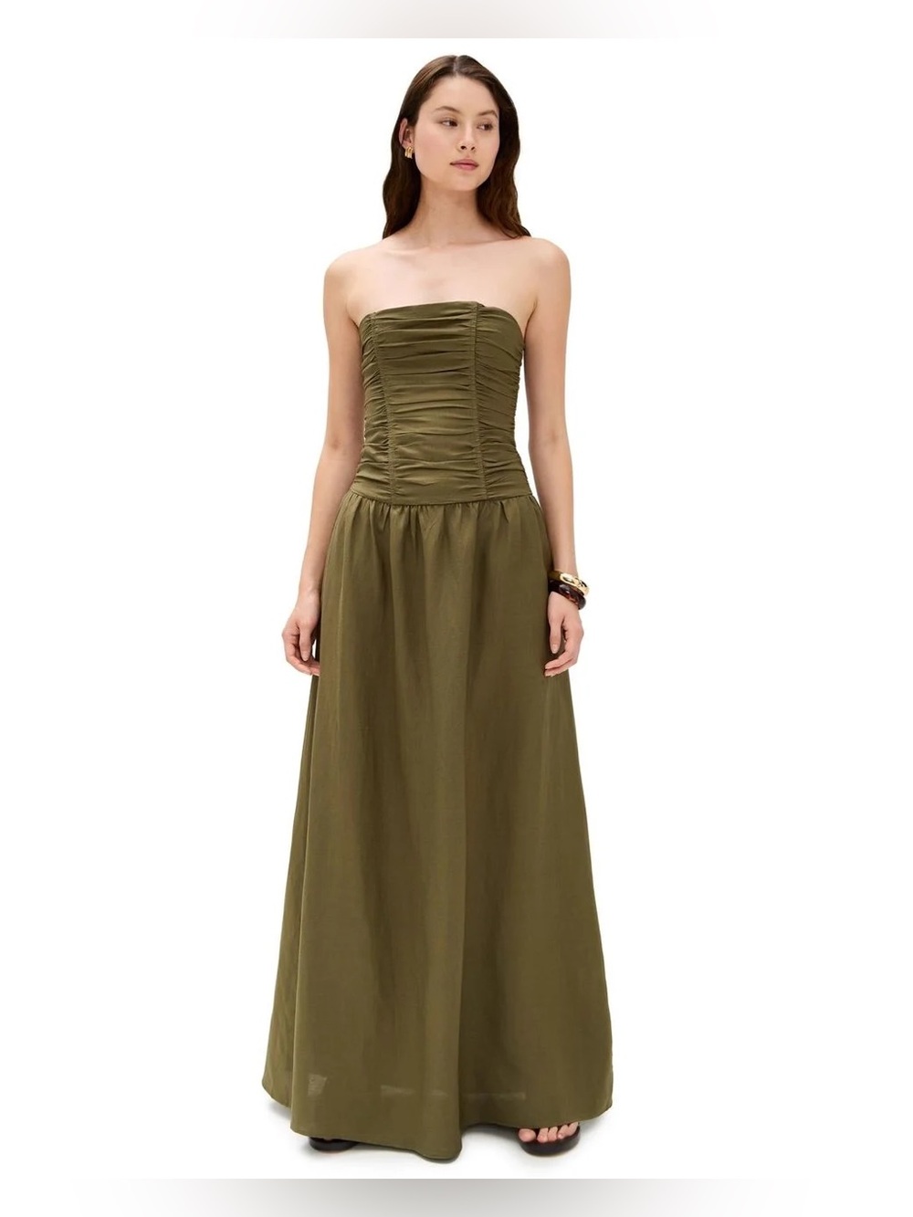 Lioness Lush Maxi Strapless Dress in Green - NWT